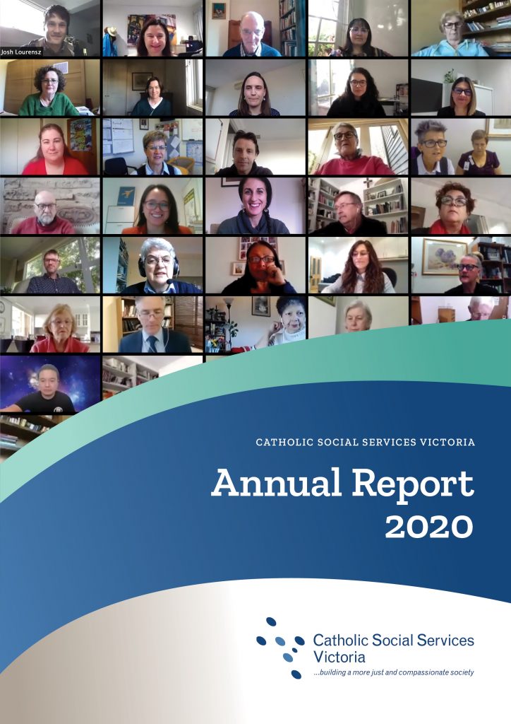 Front cover of Annual Report showing Zoom grid
