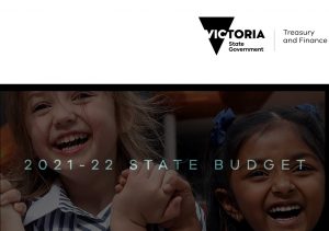 Cover of Victorian Budget document 2021-22